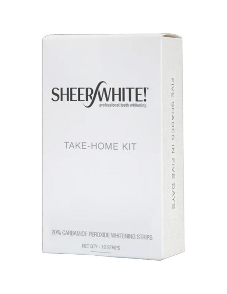 Kit de Tiras de Blanqueamiento Dental Sheer White 20% - 1 Cuenta