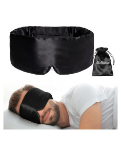 Máscara de Ojos de Seda iCooBreeze Ajustable Negra 1PC