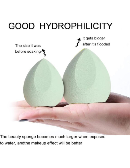 Juego de 4 Esponjas de Maquillaje BOYYJING Multicolores
