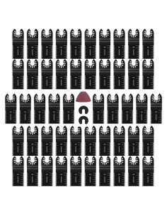 Kit de Cuchillas Oscilantes Royars 50 Pcs para Madera y Plástico
