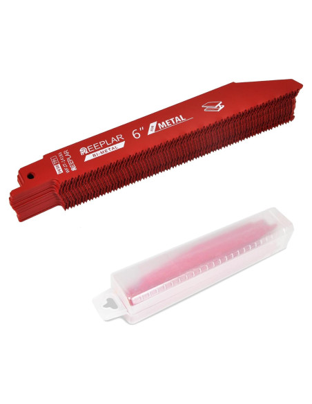 25 Hojas de Sierra Recíproca Bi-Metal 15 cm 14/18 TPI REEPLAR