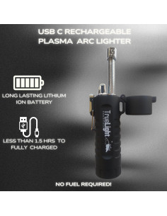 Encendedor Plasma Recargable TrueLight Essentials Negro IP56 2