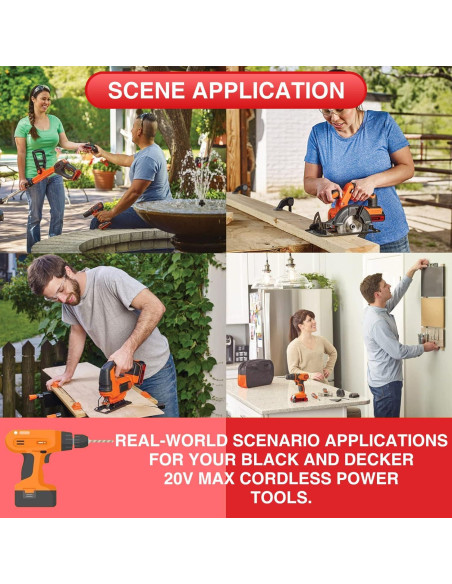 Batería de Reemplazo VANTTECH 20V 3000mAh para Black & Decker