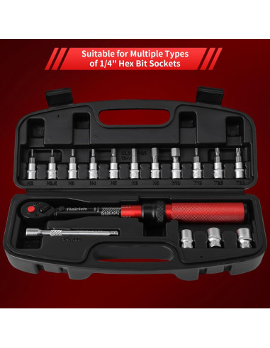 Juego de Llave de Torque Hairich 16PCS 2.3-24.9 N.M para Bicicleta