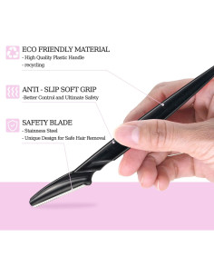 Cuchillas para Cejas CICINUJOY 40 Piezas Negro - Dermaplane 2