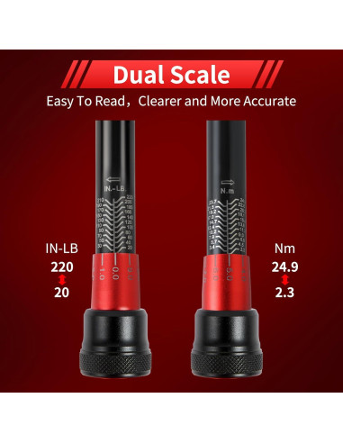 Juego de Llave de Torque Hairich 16PCS 2.3-24.9 N.M para Bicicleta