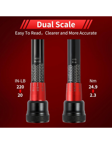 Juego de Llave de Torque Hairich 16PCS 2.3-24.9 N.M para Bicicleta