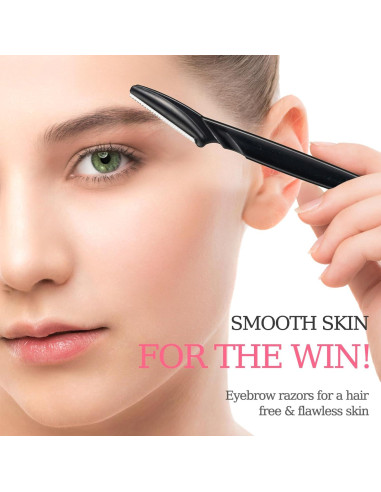 Cuchillas para Cejas CICINUJOY 40 Piezas Negro - Dermaplane