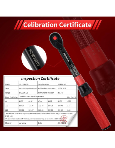 Juego de Llave de Torque Hairich 16PCS 2.3-24.9 N.M para Bicicleta