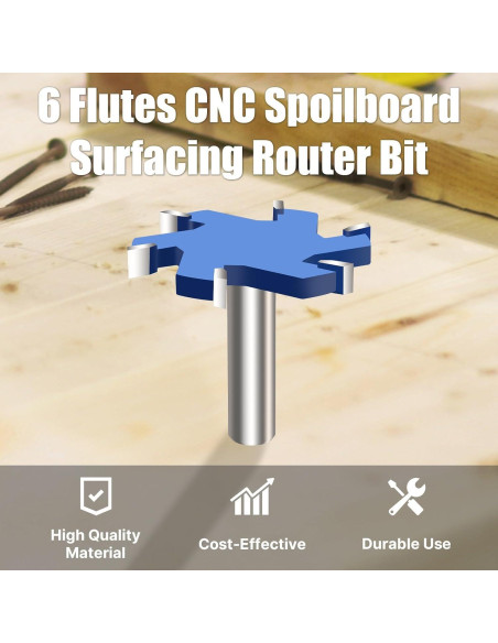 Cortador de Ranuras Vearter 65mm Carburo 6 Alas para Router