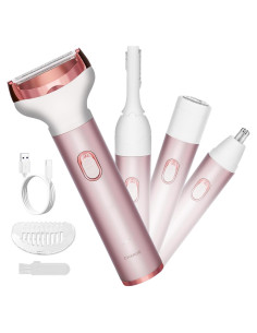Afeitadora eléctrica para mujeres MKIOVH 4 en 1 Rosa