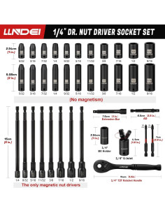 Juego de Enchufes y Destornilladores LLNDEI 38PCS SAE 2