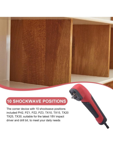 Adaptador de Ángulo Recto CALIDAKA 2pcs para Destornillador 18V