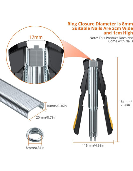 Pinza de Anillo de Cerdo Proster PST266 - 380.5g, SIN Clavos
