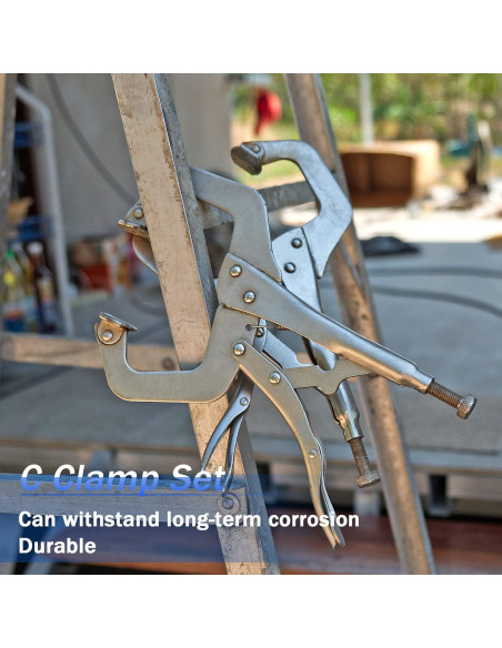 Juego de 4 Pinzas de Cierre en C Minatee 15-28 cm Ajustables