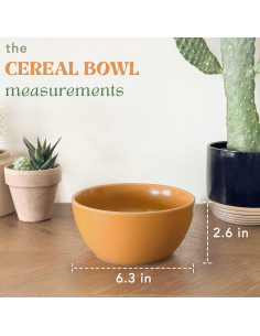 Juego de 4 Tazones de Cerámica MORA 0.85L - Apto Microondas 2
