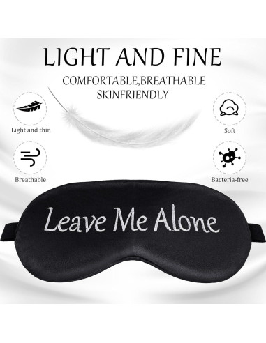 Geyoga 4 Piezas Máscaras de Ojos de Seda Ajustables para Dormir