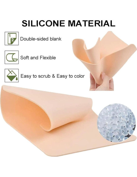 Piel de Práctica de Tatuaje Romlon 5Pcs 20.32x15.24cm Doble Cara