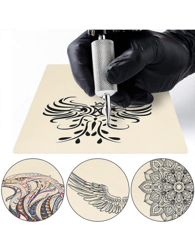 Piel de Práctica de Tatuaje Romlon 5Pcs 20.32x15.24cm Doble Cara