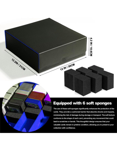 Caja de Almacenamiento de Cartas Trading ArtBoutiq 3200 - Negro/Azul