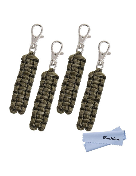 Tiradores de Cremallera Paracord Techion - Paquete de 4 Unidades