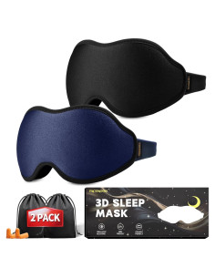 Mascarilla para dormir 3D FACEMOON - Espuma viscoelástica, 2 colores