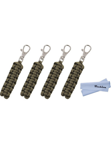 Tiradores de Cremallera Paracord Techion - Paquete de 4 Unidades