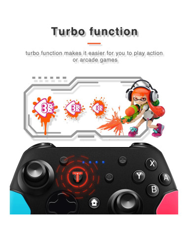 Controlador Pro Inalámbrico Nintendo Switch Rojo y Azul