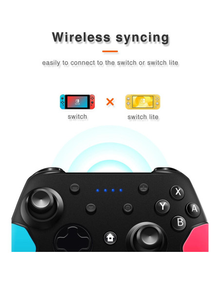 Controlador Pro Inalámbrico Nintendo Switch Rojo y Azul Controlador Pro Inalámbrico Nintendo Switch Rojo y Azul