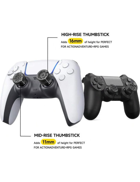 Extensor de Pulgar y Cubiertas de Silicona YOVDA para PS5/PS4