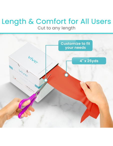 Banda de Resistencia Vive 22,86 m Sin Látex para Ejercicio