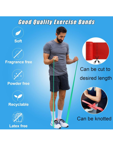 Rollos de Bandas de Resistencia Hshbxd 7.36m 5 Niveles para Ejercicio