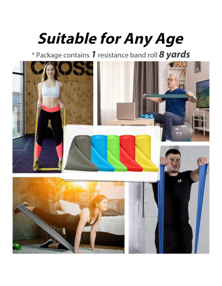 Rollos de Bandas de Resistencia Hshbxd 7.36m 5 Niveles para Ejercicio