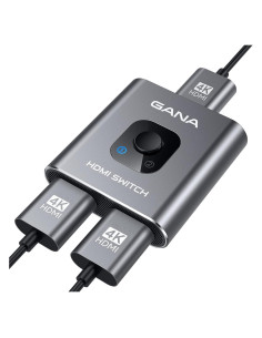 Conmutador HDMI 4K GANA Bidireccional 3 Puertos Aluminio