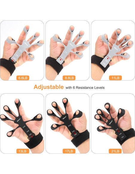 Kit de Fortalecimiento de Agarre Btfsoul - 8 Piezas Ajustables