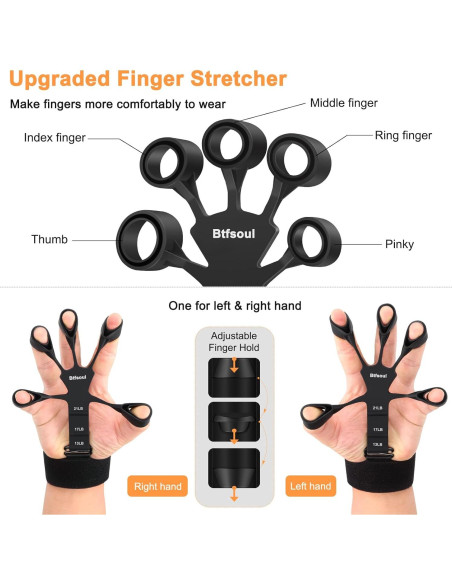 Kit de Fortalecimiento de Agarre Btfsoul - 8 Piezas Ajustables