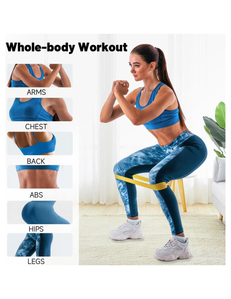 Bandas de Resistencia ROSAPOAR 5 Piezas 2.27-18.14 kg