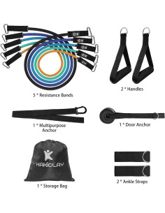 Juego de Bandas de Resistencia KAKICLAY 68 kg para Ejercicio 2