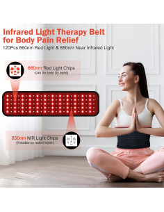 Cinturón de Terapia de Luz Roja Nail Girls 660nm 850nm 2