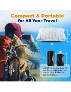 Almohada de Espuma de Memoria Fulocean 45x35cm Ajustable 2