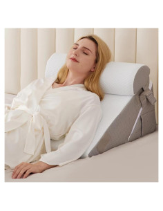 Juego de 3 almohadas en cuña BIEEZZK ajustables 22 cm