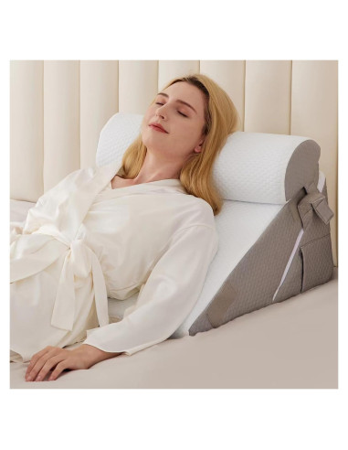 Juego de 3 almohadas en cuña BIEEZZK ajustables 22 cm