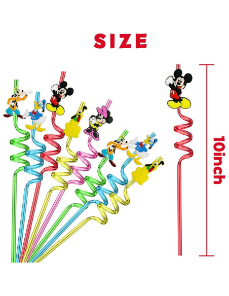 25 Pajitas Reutilizables de Ratón Einponny con Cepillos