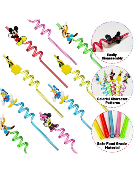 25 Pajitas Reutilizables de Ratón Einponny con Cepillos