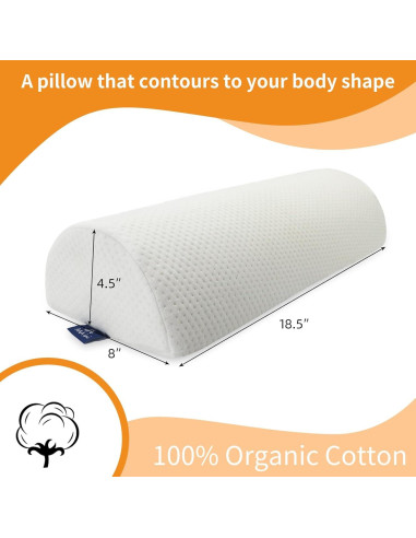 Almohada de rodilla viscoelástica AAAini blanca 47x20 cm