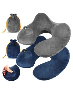 Almohadas de Viaje Inflables Xtinmee 2 Pcs 31x30x15 cm
