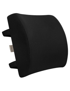 Cojín Lumbar LOVEHOME Espuma Viscoelástica Negro 15x46 cm