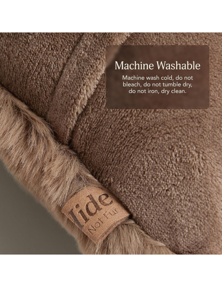 Almohada Lumbar UnHide Squish 25x45 cm Piel Sintética Mocha