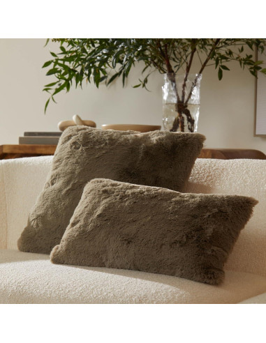 Almohada Lumbar UnHide Squish 25x45 cm Piel Sintética Mocha