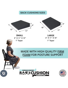 Cojín de cuña lumbar Custom Cushion 38x28 cm soporte firme 2